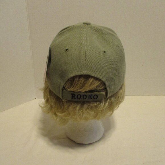 Santo Cap Rodeo Bull Cowgirl NEW Tan Brown Black Embroidered Vintage 1997 Hat - Picture 5 of 10